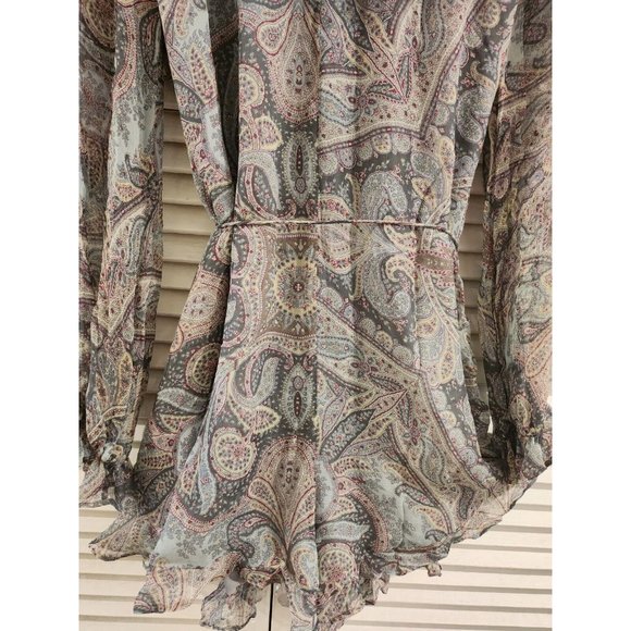 ZIMMERMANN Gemma Paisley Playsuit Romper Flutter Ruffle Sz 2 Silk Cute - Picture 4 of 11